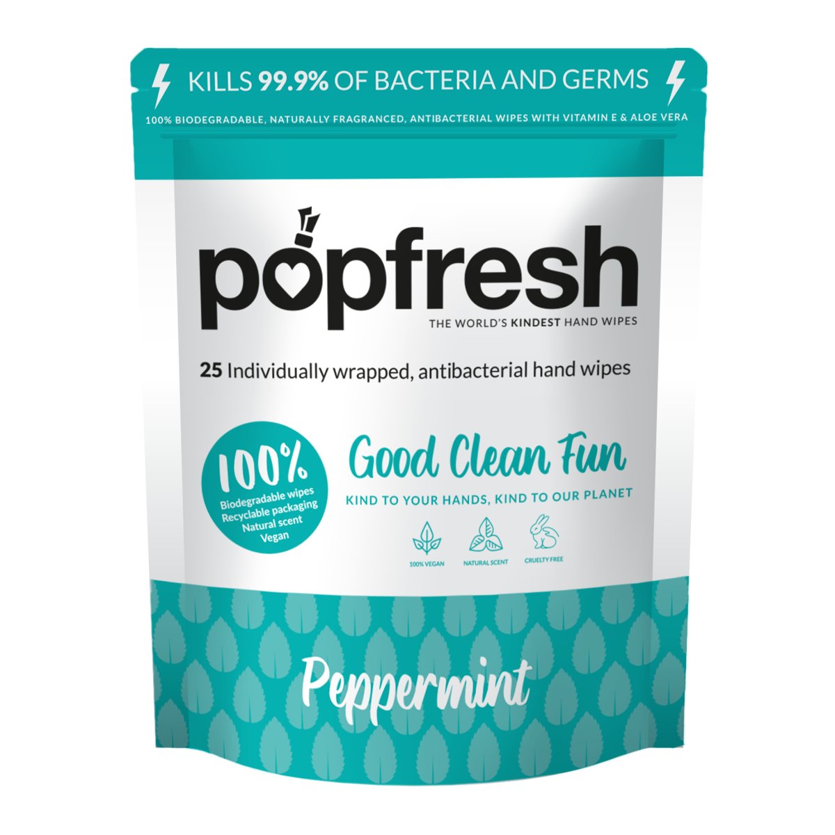 PopFresh Peppermint Hand Wipes
